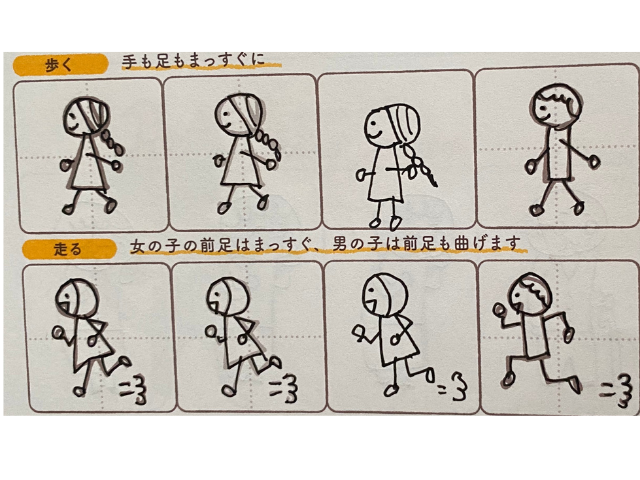 プチイラスト練習中！「動く棒人間」のイラストがかわいい♪