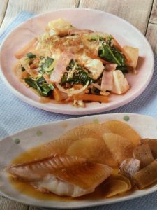 ヨシケイ魚料理第二弾「あかうおの焼き合わせ」「ベーコンと豆腐のチャンプルー」」を作りました～